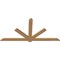 Ekena Millwork Kennewick Timber Gable Bracket, Western Red Cedar, 96"W x 48"H x 1 1/2"D x 5 1/2"F, 12/12 Pitch GBW096X48X0206KEN00SWR - alternate 2